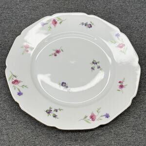 Vintage H&CO Selb Bavaria Germany Heinrich Porcelain Floral Plate Approx 8"